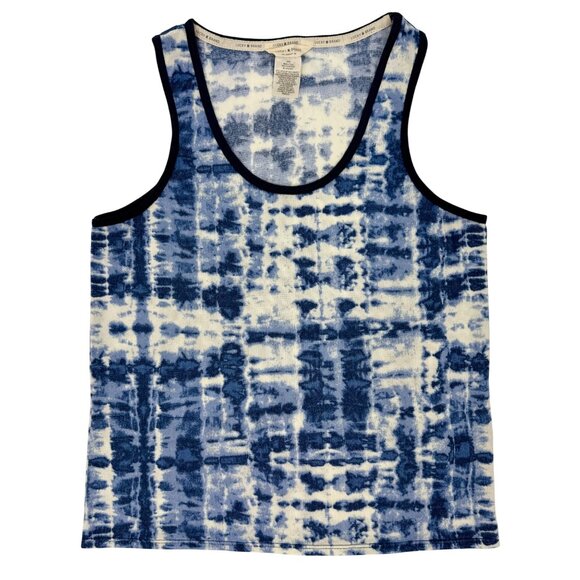 Lucky Brand 4-Piece Blue Tie Dye Lounge Set w/Tank Top, T-shirt, Shorts & Pants - Picture 8 of 16